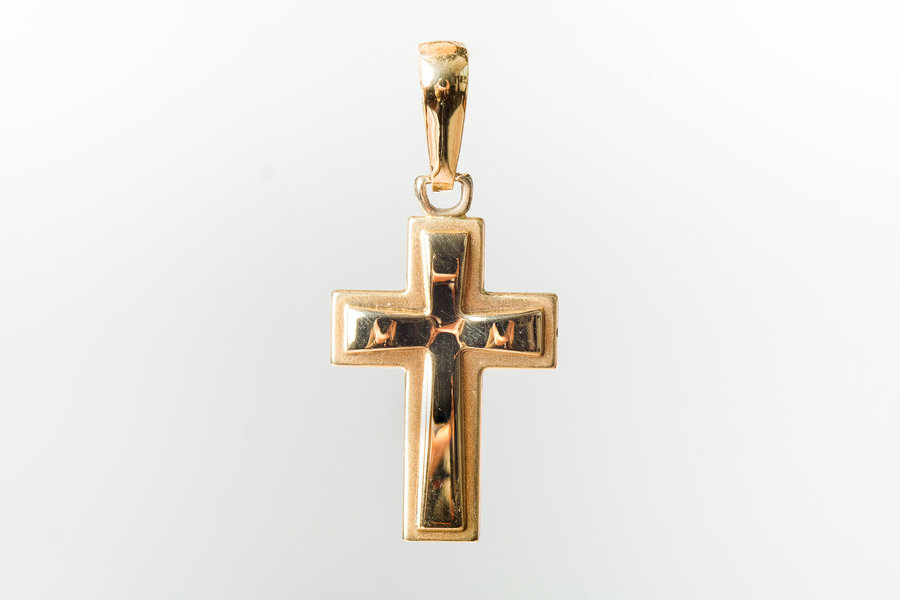 Zlatý prívesok kríž PR013