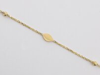 Moderný náramok s guľôčkami a platničkami