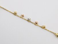 Dámsky náramok z bieleho, ružového a žltého zlata