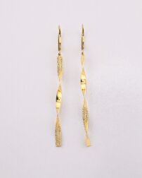 Štýlové visiace náušnice s gravírom