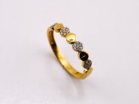 Dámsky zlatý prsteň  so zirkónmi