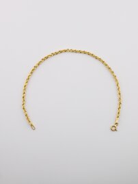 Náramok s jemne vzorovaných očiek 14 karátového žltého zlata