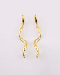 Elegantne špirálovité náušnice zo žltého zlata