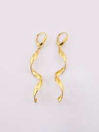 Elegantne špirálovité náušnice zo žltého zlata