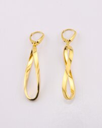 Zlaté náušnice nekonečno Tinma