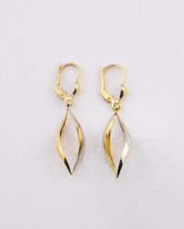 Nápadité dvojfarebné  visiace náušnice