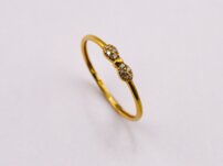 Dámsky zlatý prsteň so zirkónmi