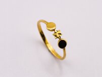 Elegantný prsteň z 14-karátového žltého zlata