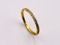 Dámsky zlatý prsteň  14K – žlté zlato so zirkónmi