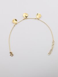 Elegantný náramok s okrúhlymi hladkými platničkami