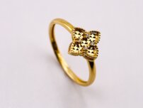 Dámsky zlatý prsteň Golden Clover 14K – žlté zlato so štvorlístkom