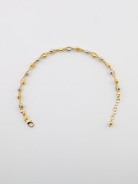 Prepletený náramok zo zlata s gulôčkami