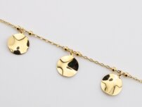 Elegantný náramok s okrúhlymi hladkými platničkami