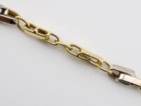 Pánsky náramok z kombinácie bieleho a žltého zlata