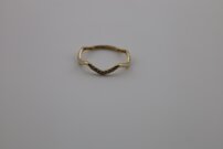 Prsteň vlnitý tvar zo žltého zlata